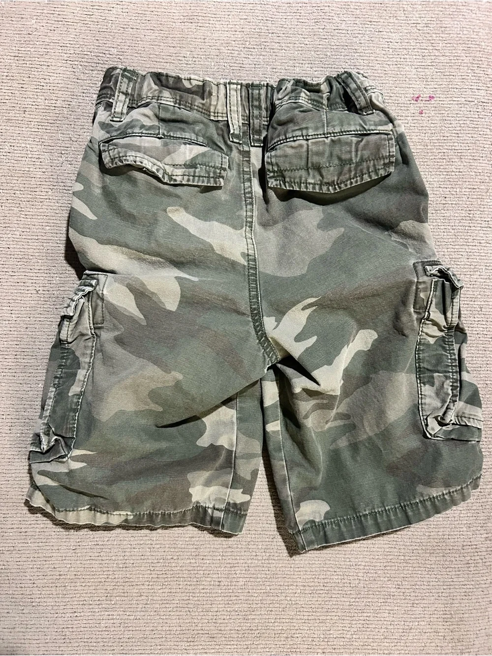 GAP Kids Boys Camouflage Cargo Shorts - Olive Green